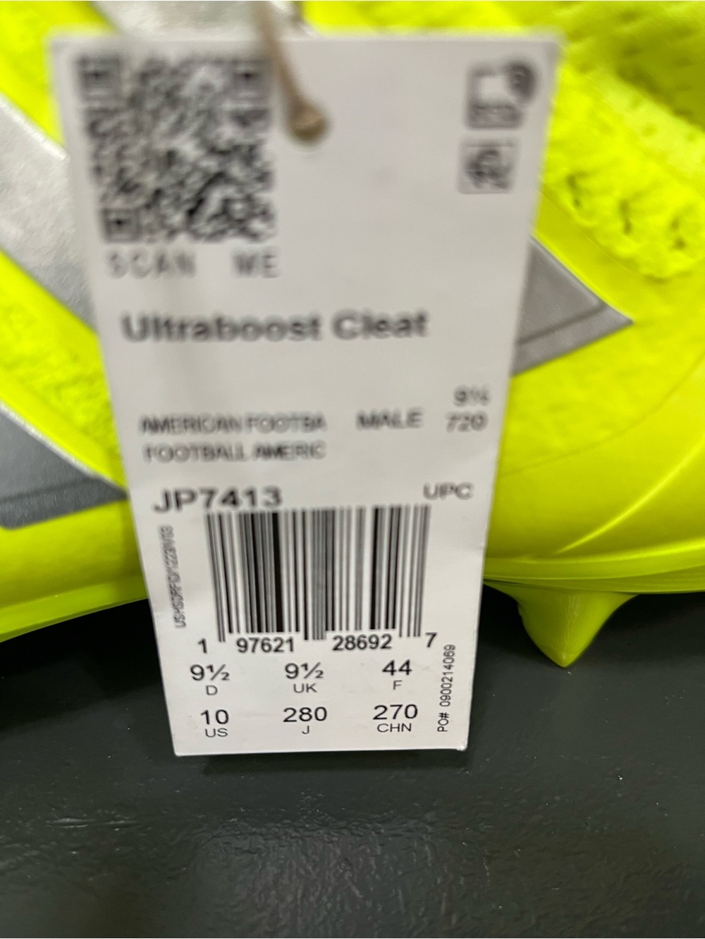 adidas ULTRABOOST AMERICAN FOOTBALL Cleats NWOB Sz M10/W11 - Picture 5 of 11